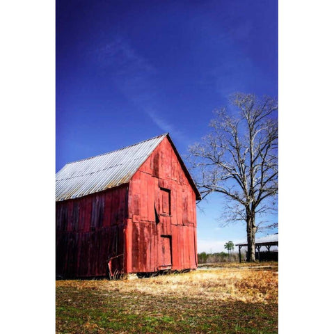 Old Tobacco Barn III Black Modern Wood Framed Art Print with Double Matting by Hausenflock, Alan