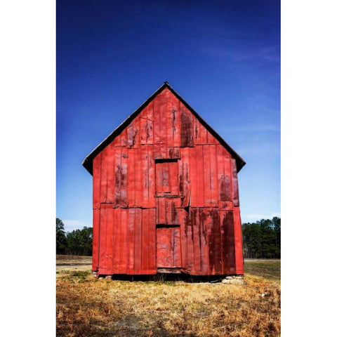 Old Tobacco Barn IV Black Modern Wood Framed Art Print with Double Matting by Hausenflock, Alan