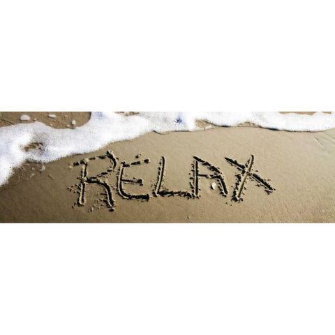 Relax Black Modern Wood Framed Art Print with Double Matting by Hausenflock, Alan