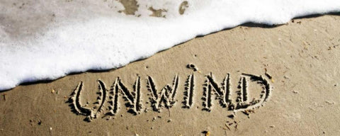 Unwind White Modern Wood Framed Art Print with Double Matting by Hausenflock, Alan