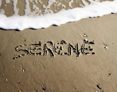 Serene White Modern Wood Framed Art Print with Double Matting by Hausenflock, Alan