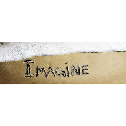 Imagine White Modern Wood Framed Art Print by Hausenflock, Alan