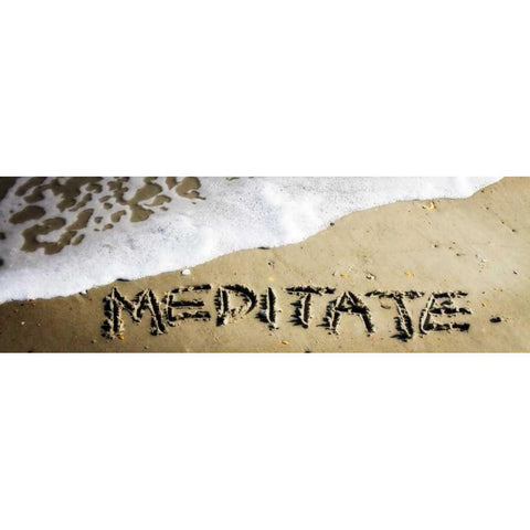 Meditate White Modern Wood Framed Art Print by Hausenflock, Alan