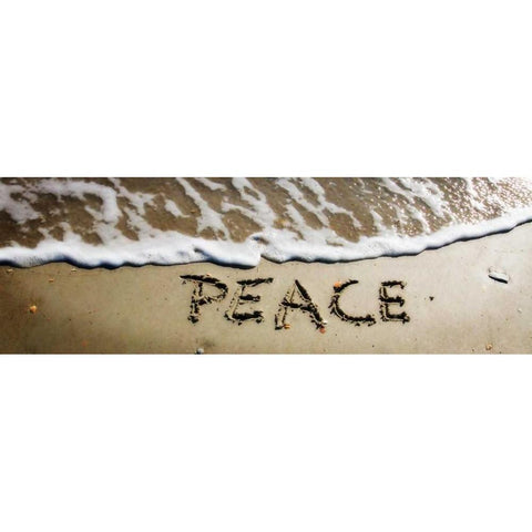 Peace White Modern Wood Framed Art Print by Hausenflock, Alan