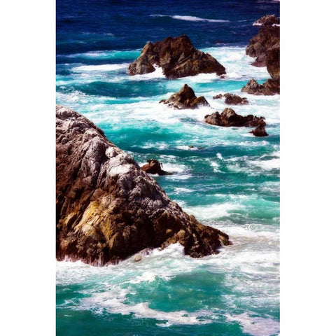 Garrapata Highlands VI White Modern Wood Framed Art Print by Hausenflock, Alan