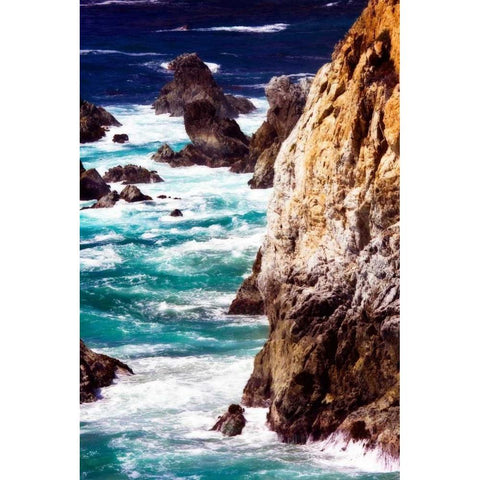 Garrapata Highlands VII White Modern Wood Framed Art Print by Hausenflock, Alan