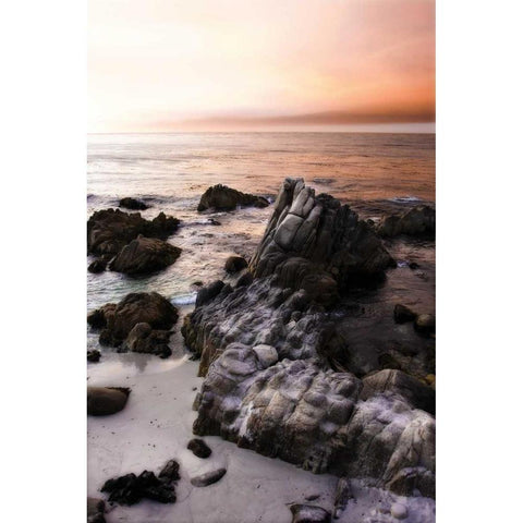 Lovers Point Sunset IV White Modern Wood Framed Art Print by Hausenflock, Alan