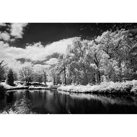 Bryan Lake IV Black Modern Wood Framed Art Print with Double Matting by Hausenflock, Alan