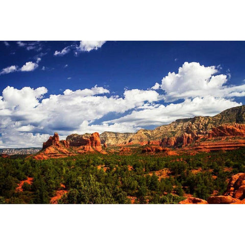 Sedona Skies I Gold Ornate Wood Framed Art Print with Double Matting by Hausenflock, Alan