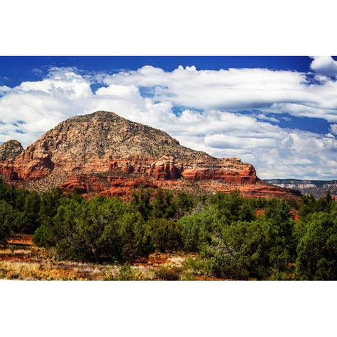 Sedona Skies II Black Modern Wood Framed Art Print with Double Matting by Hausenflock, Alan