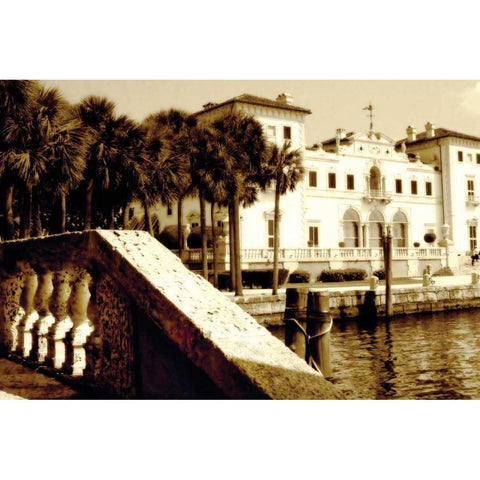 Vizcaya II Black Modern Wood Framed Art Print with Double Matting by Hausenflock, Alan