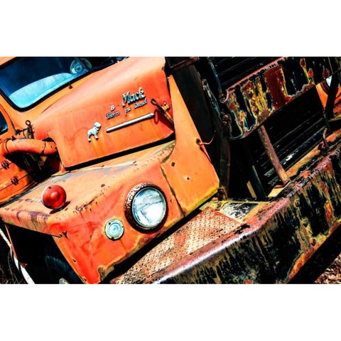 Rusty Old Truck VI White Modern Wood Framed Art Print by Hausenflock, Alan