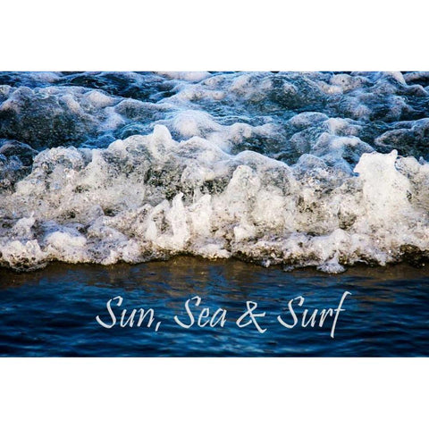 Sun, Sea and Surf Black Modern Wood Framed Art Print with Double Matting by Hausenflock, Alan