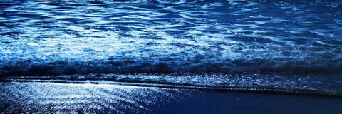 Blue Water I Black Ornate Wood Framed Art Print with Double Matting by Hausenflock, Alan