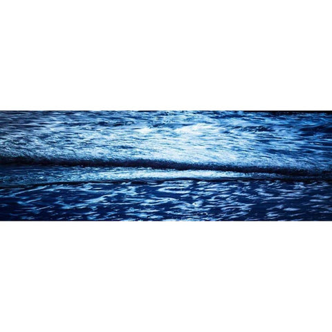 Blue Water II Black Modern Wood Framed Art Print with Double Matting by Hausenflock, Alan