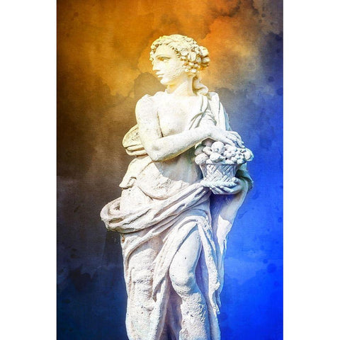 Greek Lady II White Modern Wood Framed Art Print by Hausenflock, Alan