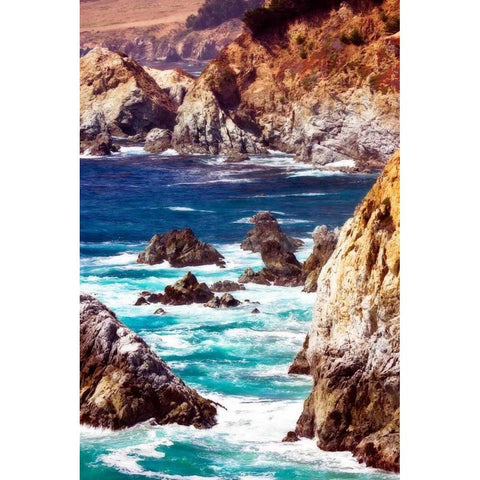 Garrapata Highlands IV Black Modern Wood Framed Art Print with Double Matting by Hausenflock, Alan