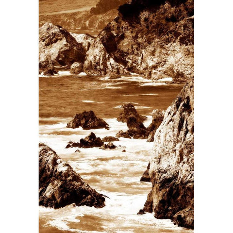 Garrapata Highlands V White Modern Wood Framed Art Print by Hausenflock, Alan