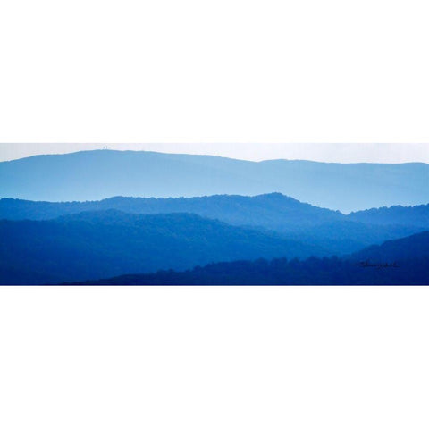 The Blue Ridge I White Modern Wood Framed Art Print by Hausenflock, Alan