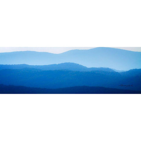 The Blue Ridge II White Modern Wood Framed Art Print by Hausenflock, Alan