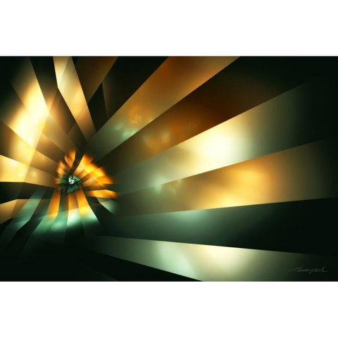 Nexus of Light Gold Ornate Wood Framed Art Print with Double Matting by Hausenflock, Alan