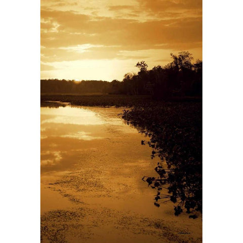 Sunset on the Lake II Black Modern Wood Framed Art Print by Hausenflock, Alan