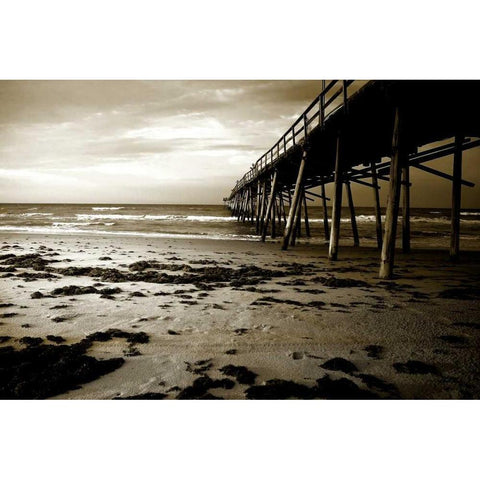 Under the Pier I White Modern Wood Framed Art Print by Hausenflock, Alan