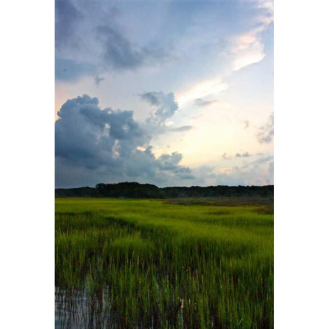 Sunset on Bogue Sound IV White Modern Wood Framed Art Print by Hausenflock, Alan