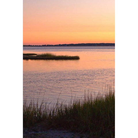 Chincoteague Sunrise IV Black Modern Wood Framed Art Print with Double Matting by Hausenflock, Alan