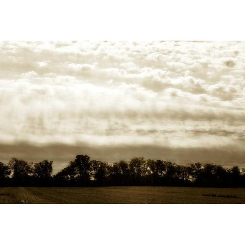 Clouds and Fields I Black Modern Wood Framed Art Print by Hausenflock, Alan