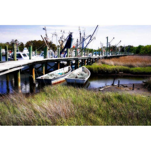 Marsh Harbor I Gold Ornate Wood Framed Art Print with Double Matting by Hausenflock, Alan