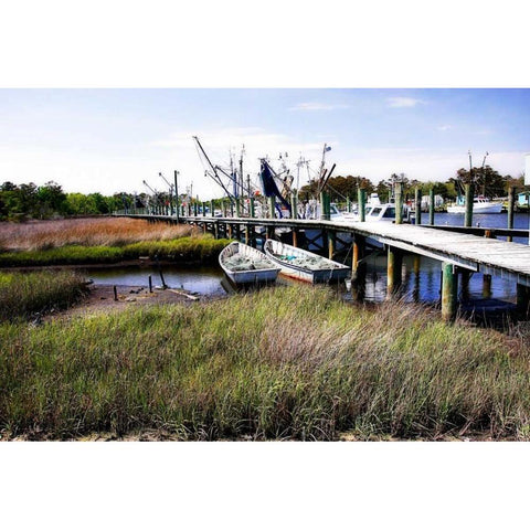 Marsh Harbor II Black Modern Wood Framed Art Print by Hausenflock, Alan