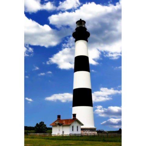 Bodie Island Light Gold Ornate Wood Framed Art Print with Double Matting by Hausenflock, Alan