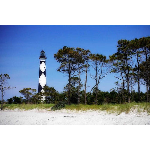 Cape Lookout Light III Black Modern Wood Framed Art Print with Double Matting by Hausenflock, Alan