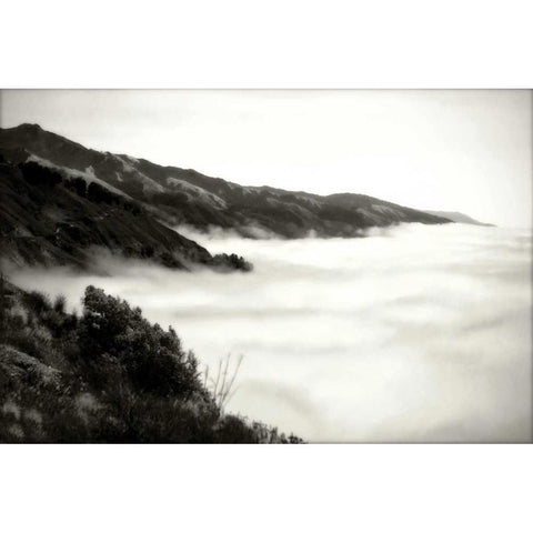 Pacific Fog I White Modern Wood Framed Art Print by Hausenflock, Alan