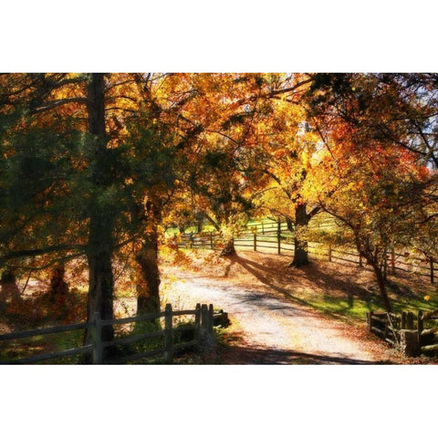 Autumn on Kent Farm I Gold Ornate Wood Framed Art Print with Double Matting by Hausenflock, Alan