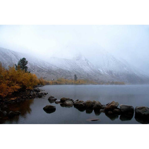 Convict Lake I Black Modern Wood Framed Art Print with Double Matting by Johnson, George