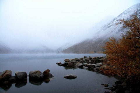 Convict Lake II Black Ornate Wood Framed Art Print with Double Matting by Johnson, George