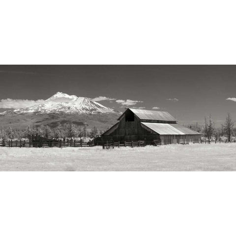 Mt. Shasta I Black Modern Wood Framed Art Print by Johnson, George