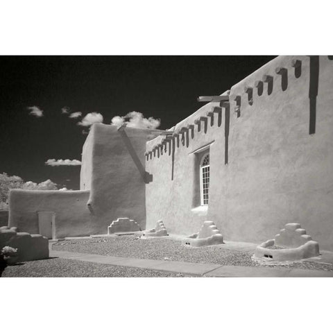 Taos Church IV White Modern Wood Framed Art Print by Johnson, George