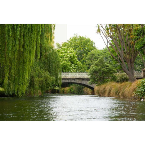 Avon River I White Modern Wood Framed Art Print by Johnson, George