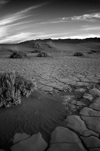 Death Valley Dunes II White Modern Wood Framed Art Print with Double Matting by Johnson, George