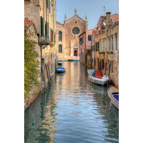 Waterways of Venice I White Modern Wood Framed Art Print by Johnson, George