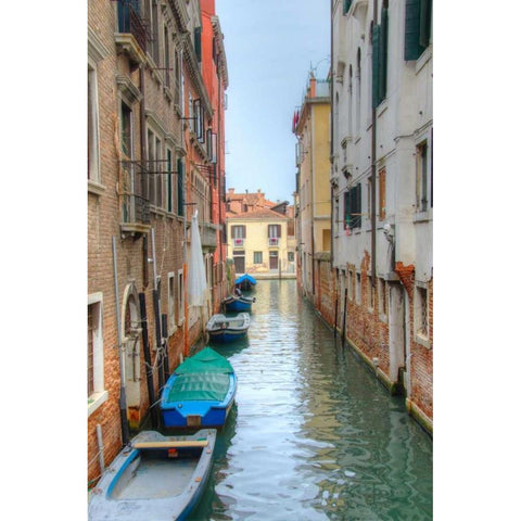 Waterways of Venice II Black Modern Wood Framed Art Print with Double Matting by Johnson, George