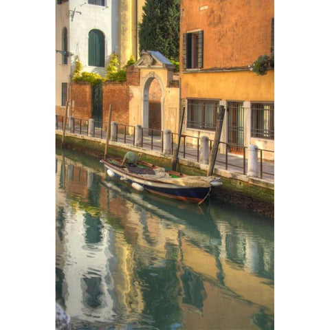 Waterways of Venice IV Gold Ornate Wood Framed Art Print with Double Matting by Johnson, George