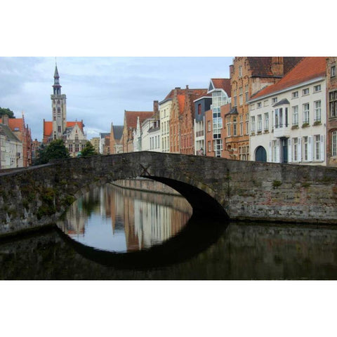 Brugge I Gold Ornate Wood Framed Art Print with Double Matting by Johnson, George