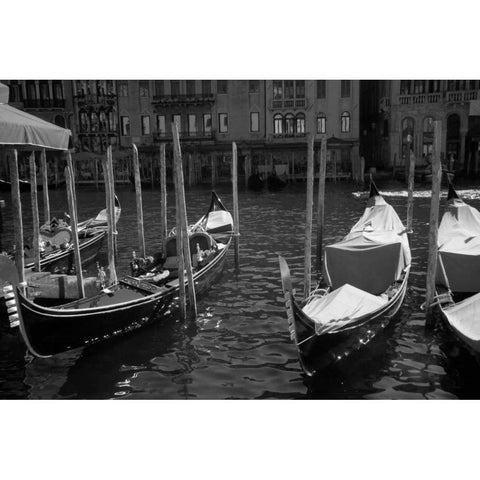 Classic Venice I Black Modern Wood Framed Art Print with Double Matting by Johnson, George