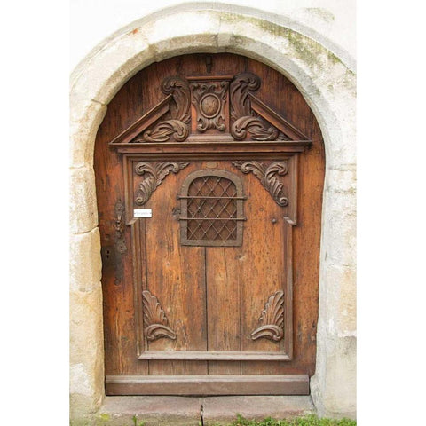 Passau Wood Door Black Modern Wood Framed Art Print by Johnson, George