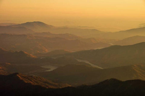 Kern Valley I White Modern Wood Framed Art Print with Double Matting by Kidd, Brian