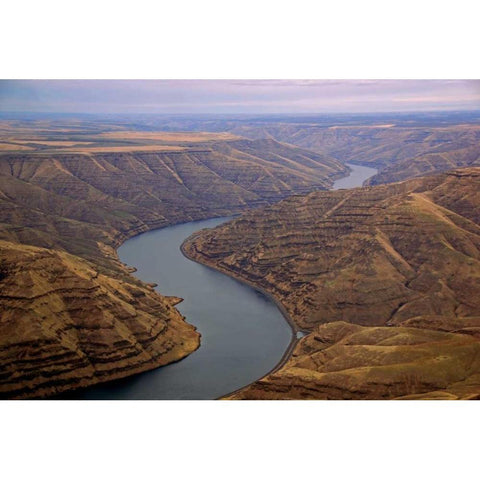 Snake River I Black Modern Wood Framed Art Print with Double Matting by Kidd, Brian